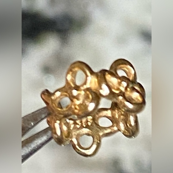 New Set of 3: 1 Pandora Gold Pearl Heart and 2 Spacers Charms 14k Retired - Picture 4 of 4